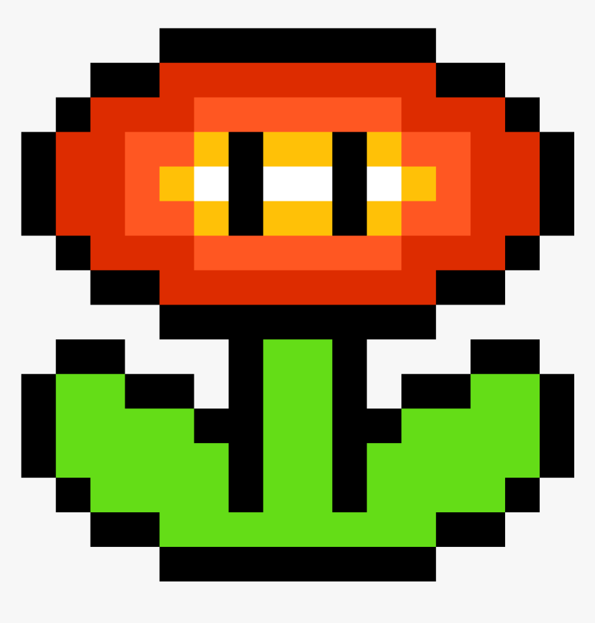 Fire Flower [1] Mario Pixel Art, HD Png Download kindpng