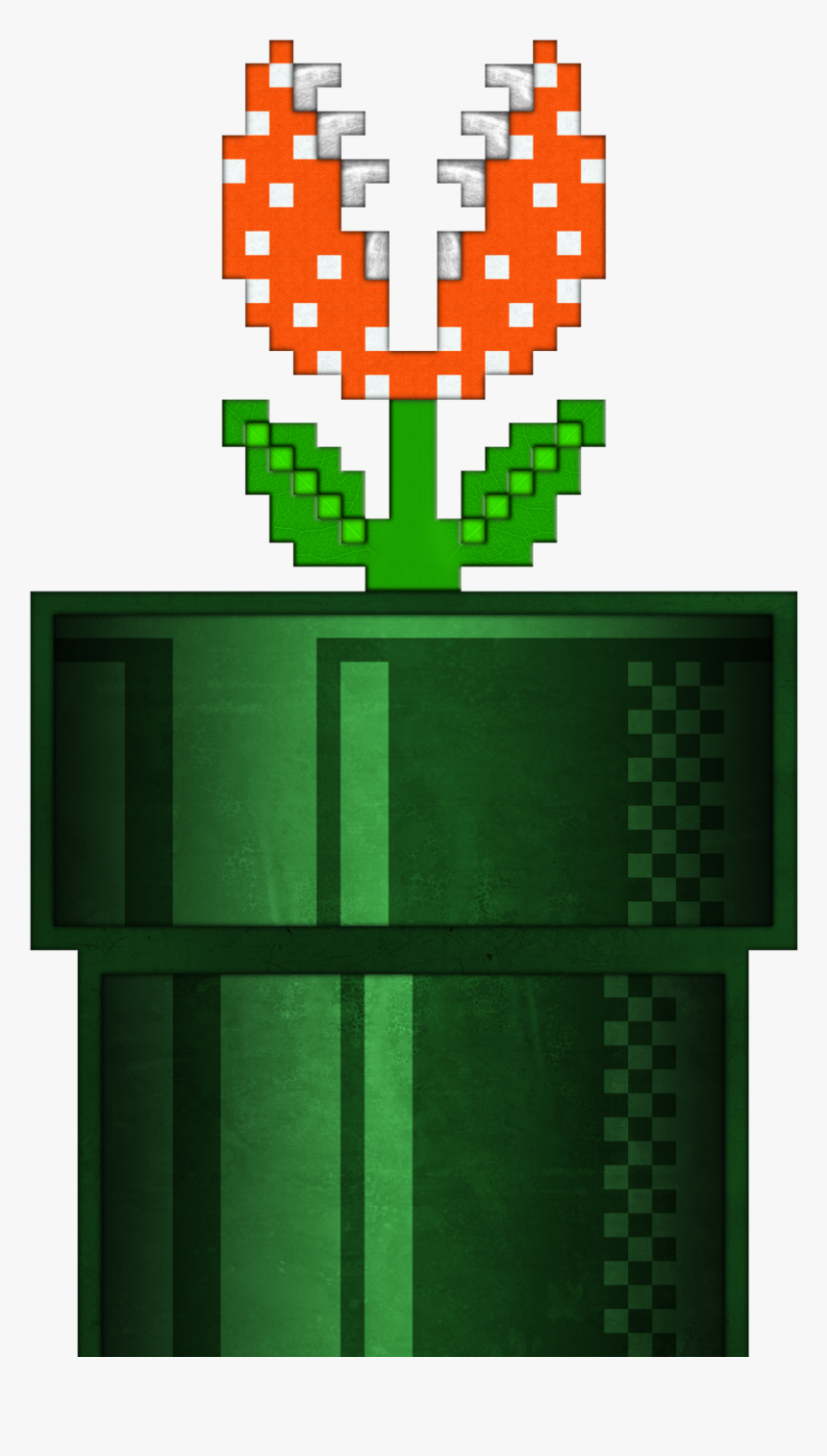 Brulescorrupted Real Life 8 Bit Piranha Plant By Brulescorrupted - Piranha Plant 8 Bit Mario, HD Png Download, Free Download