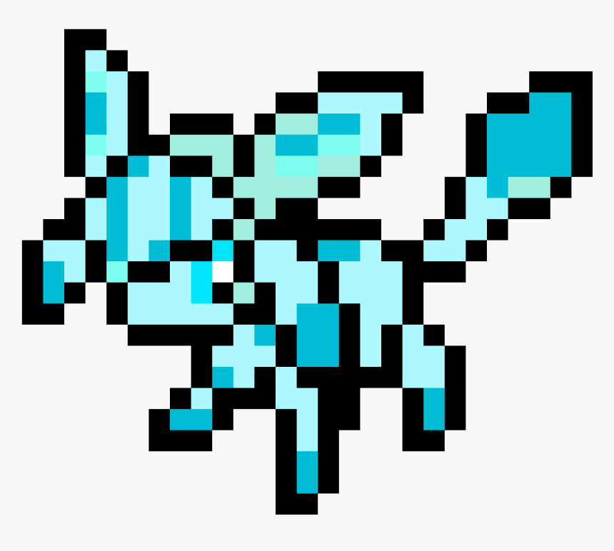 Pixel Art Pokemon Glaceon Clipart , Png Download - Pokemon Glaceon Pixel Art, Transparent Png, Free Download