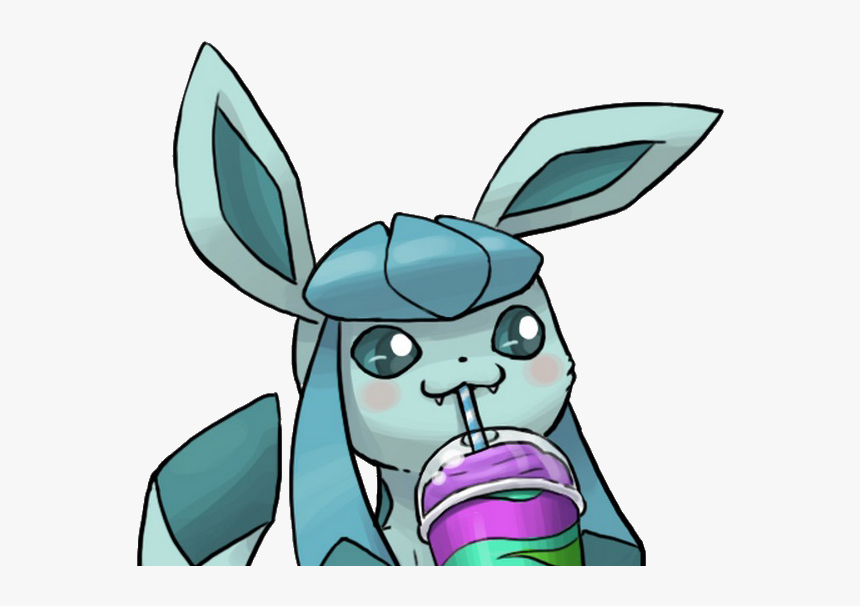 I Am Reverend Posted - Glaceon Drinking Slushie, HD Png Download, Free Download