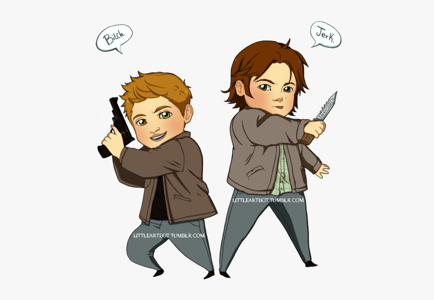 Jared Padalecki, Jensen Ackles, And Winchester Image - Cartoon, HD Png Download, Free Download