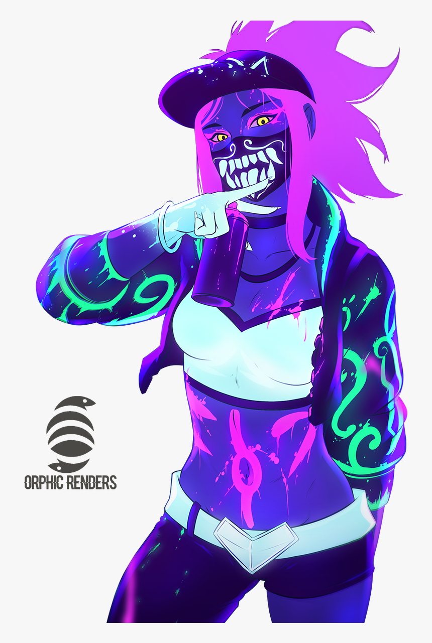 ✧ Waifu Render ✧ On Twitter , Png Download - Akali Kda Neon Render, Transparent Png, Free Download