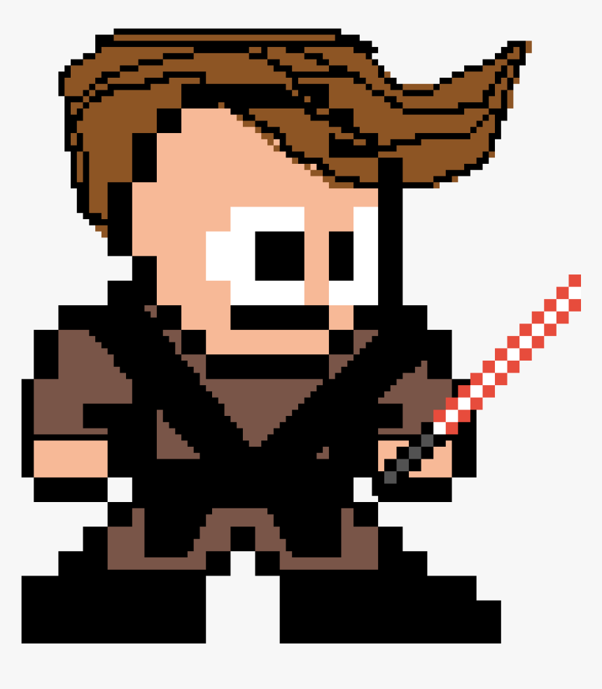 Anakin Skywalker Clipart , Png Download - Purple Guy Minecraft Pixel Art, Transparent Png, Free Download