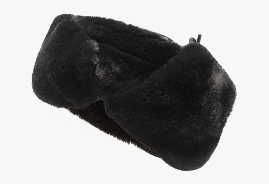 Black Faux Fur Trapper Hat - Fur Clothing, HD Png Download, Free Download