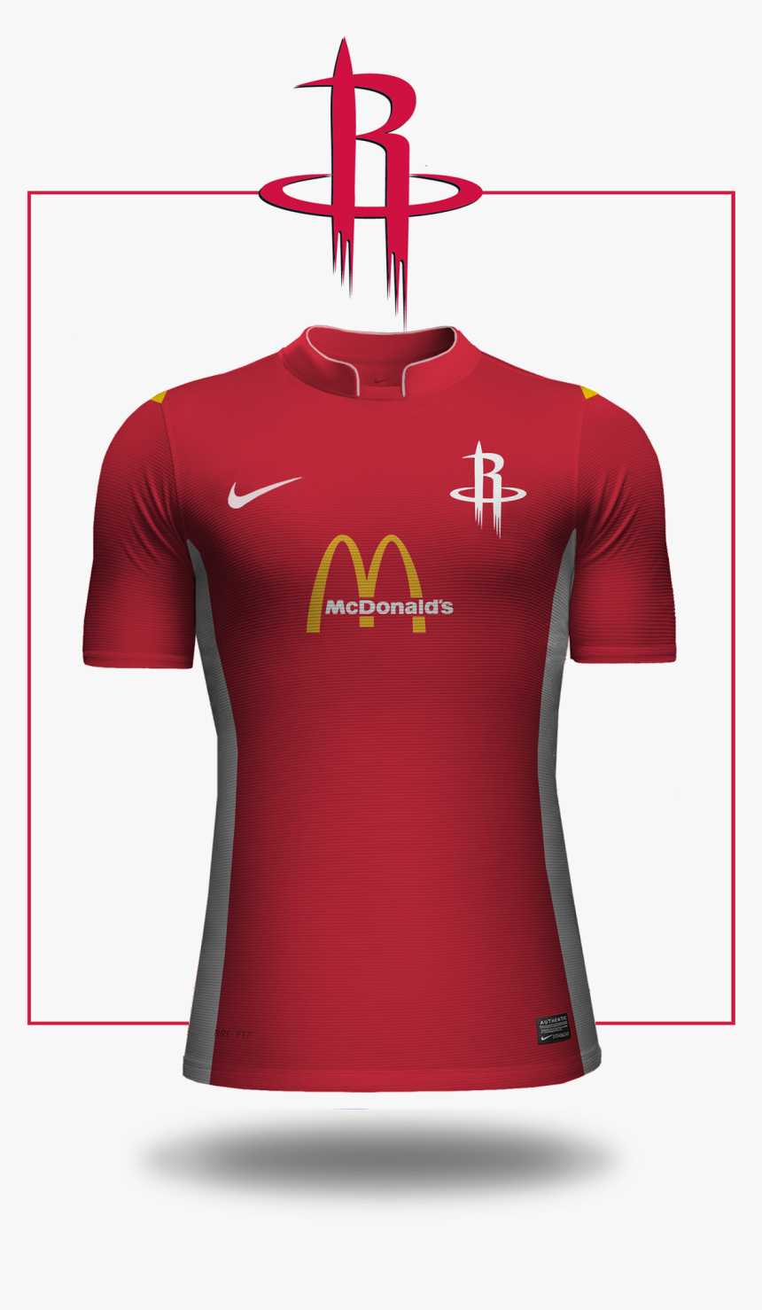 Houston Rockets Sponsored By Mcdonalds - Houston Rockets, HD Png Download, Free Download