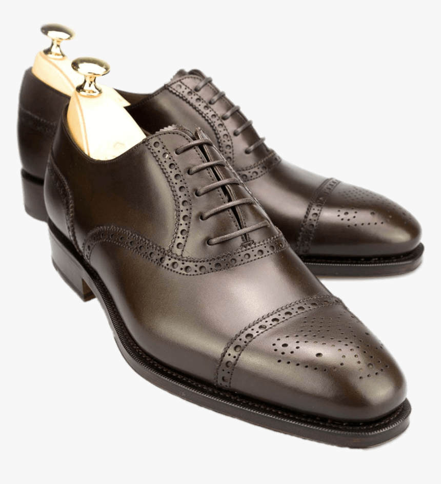 Pair Of Shiny Brown Brogues - Zapatos Negros De Hombre, HD Png Download, Free Download