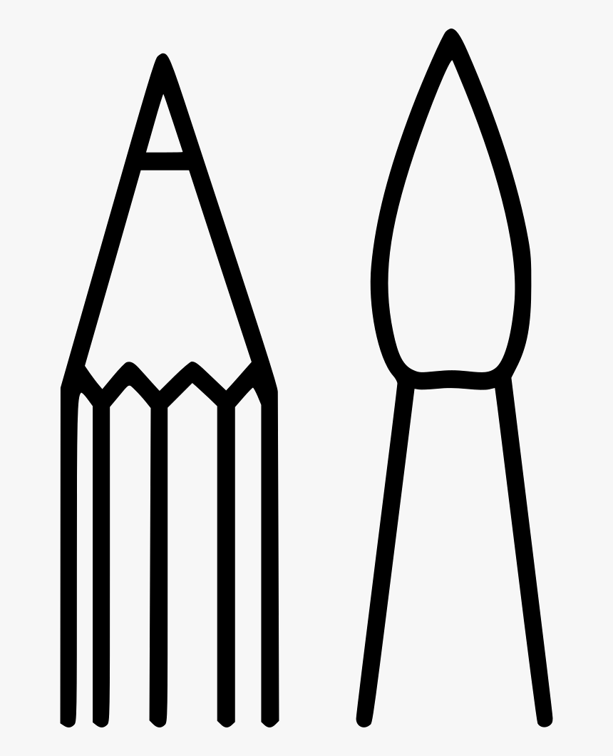 Brush And Pencil Tool - Brush With Pencil Icon, HD Png Download, Free Download