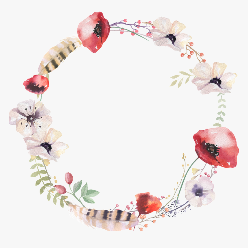 Transparent Vector Wreath Png - Floral Wreath Watercolour, Png Download, Free Download