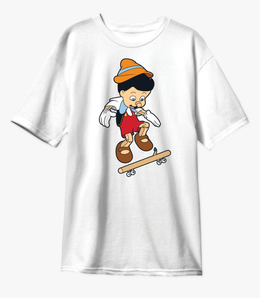Pinocchio A Real Skater Boy White Shirt - Cartoon, HD Png Download, Free Download
