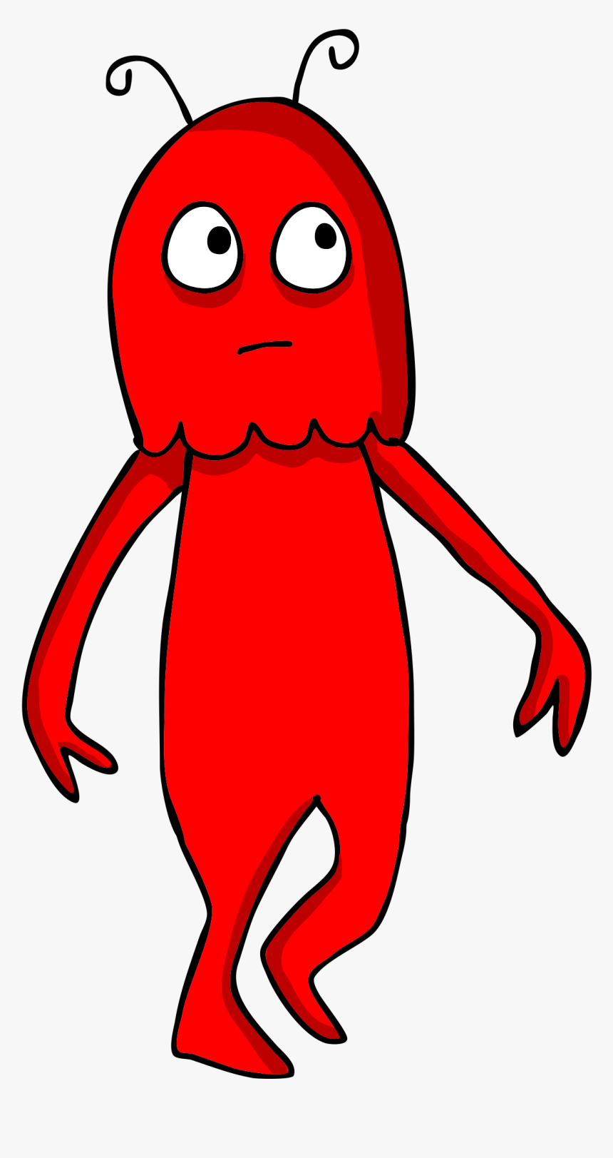 Drawn Alien Generic - Red Alien Cartoon, HD Png Download, Free Download