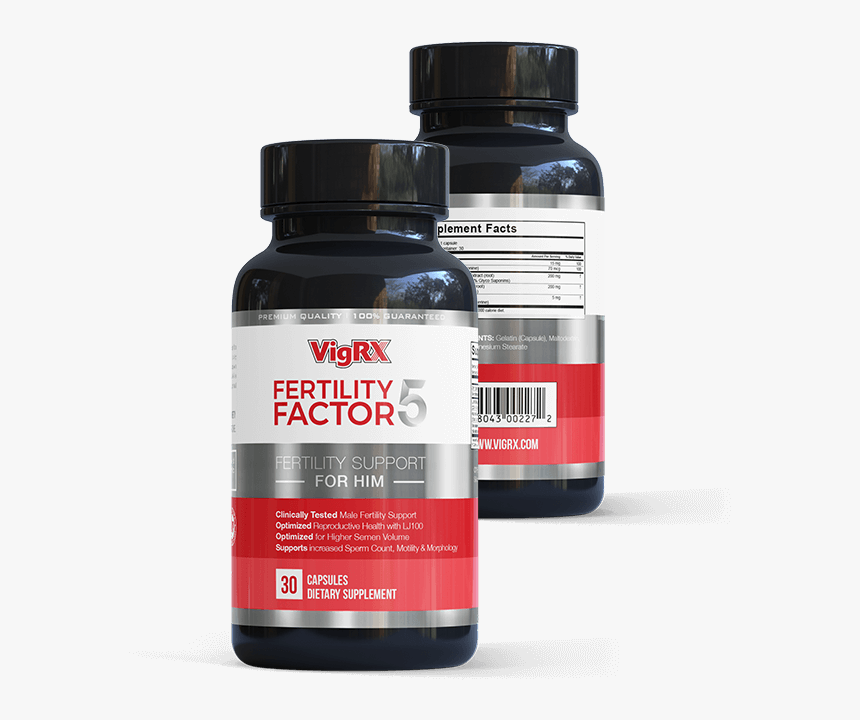 Fertility Factor 5 Product Front And Back - Vigrx Fertility Factor 5, HD Png Download, Free Download