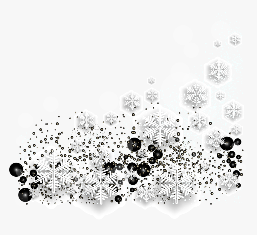 Fashion Snowflake Background Decoration Png Download - White Snowflakes Background Free Png, Transparent Png, Free Download