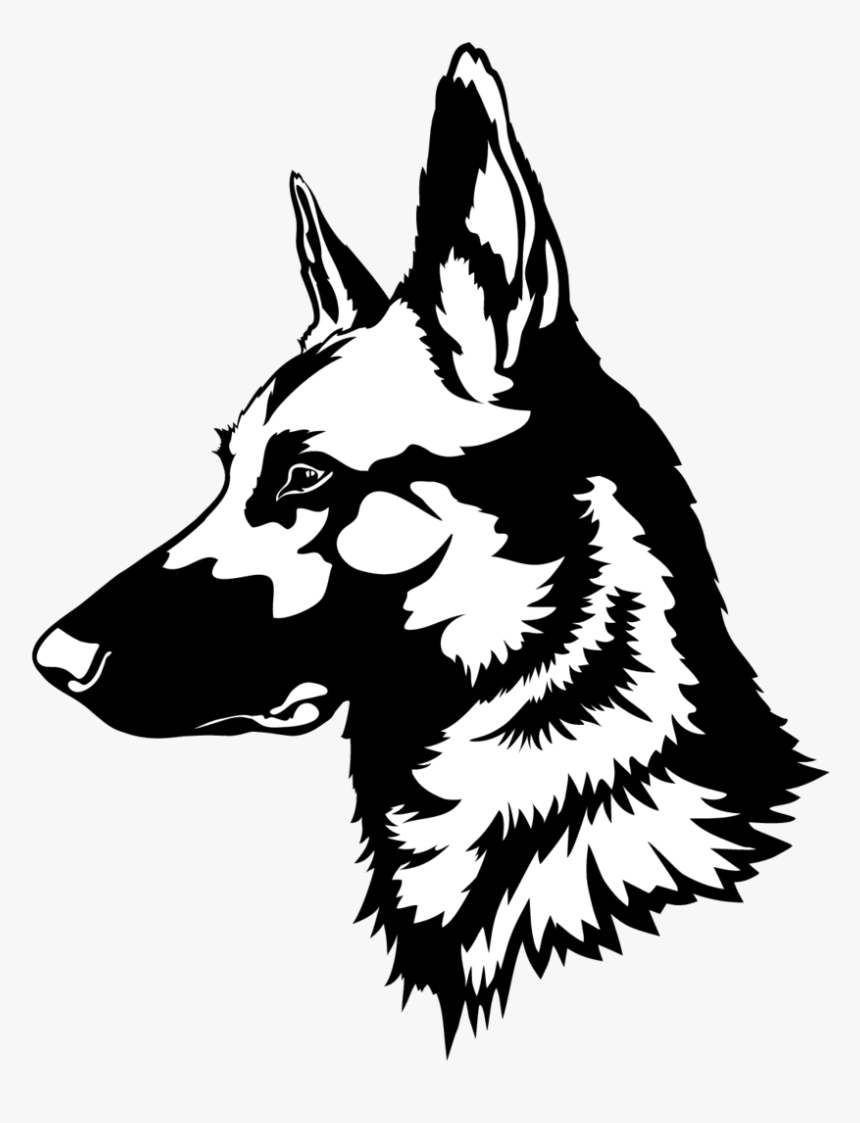 German Shepherd Dog Head Sticker - Clipart German Shepherd Head, HD Png Download, Free Download