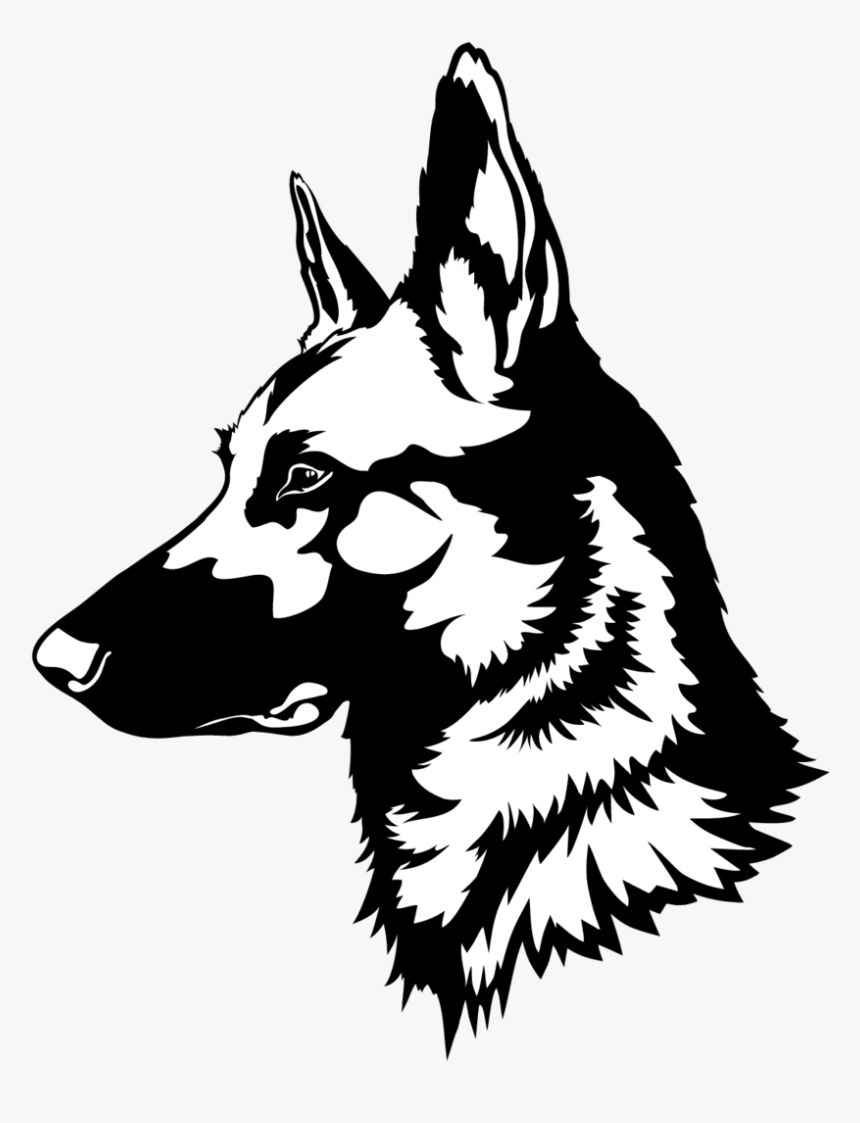 German Shepherd Dog Head Sticker - Clipart German Shepherd Head, HD Png