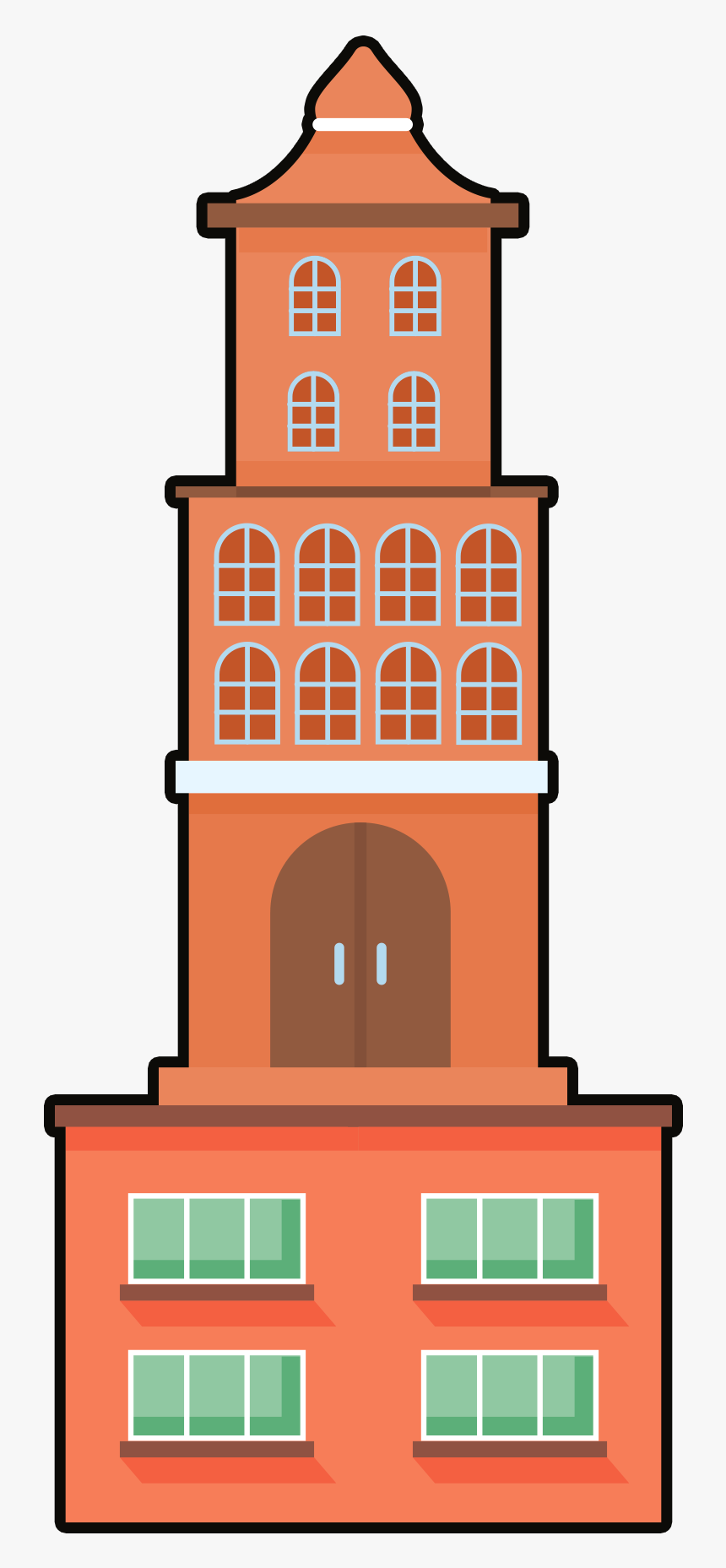 Hand Drawn Element Building Bell Tower Png And Psd, Transparent Png, Free Download