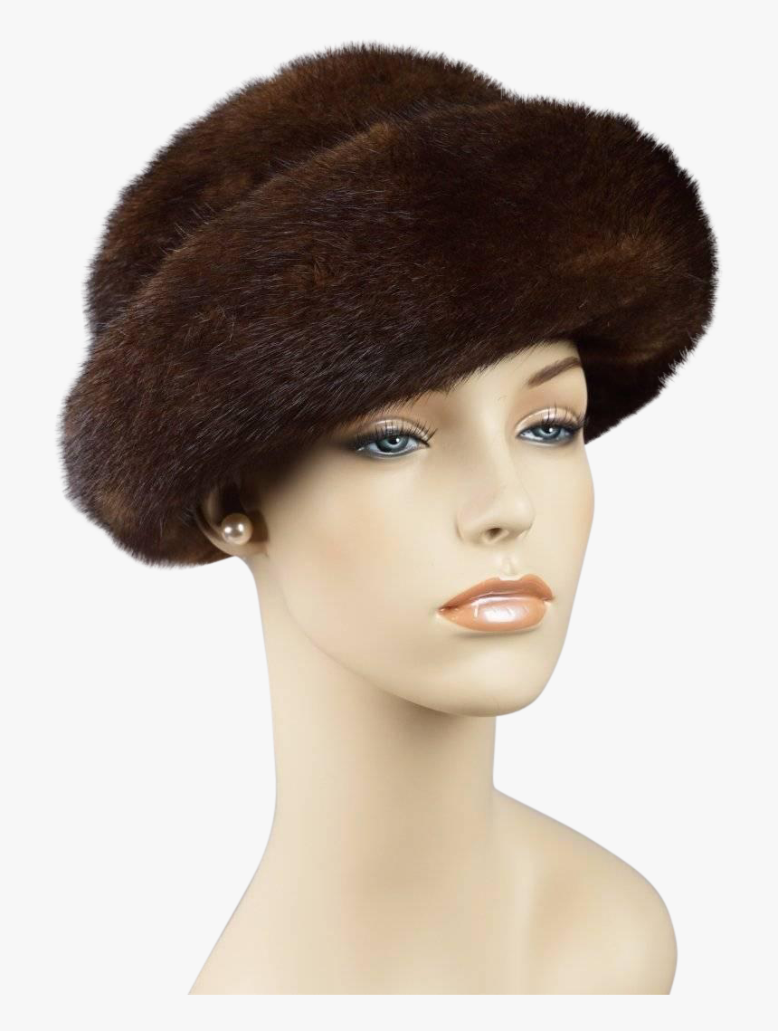 Vintage Russian Mink Hat Cloche Sz 22 1/2 - Lace Wig, HD Png Download, Free Download