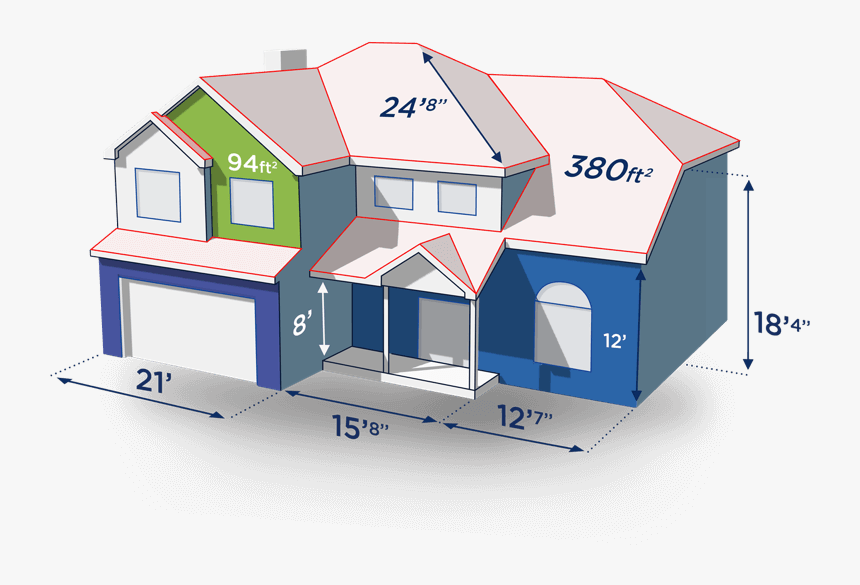 Transparent House Roof Png - House Design With Measurements, Png Download, Free Download