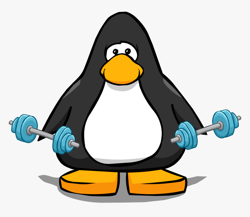 Blue Hand Weights Pc - Penguin With A Horn, HD Png Download, Free Download