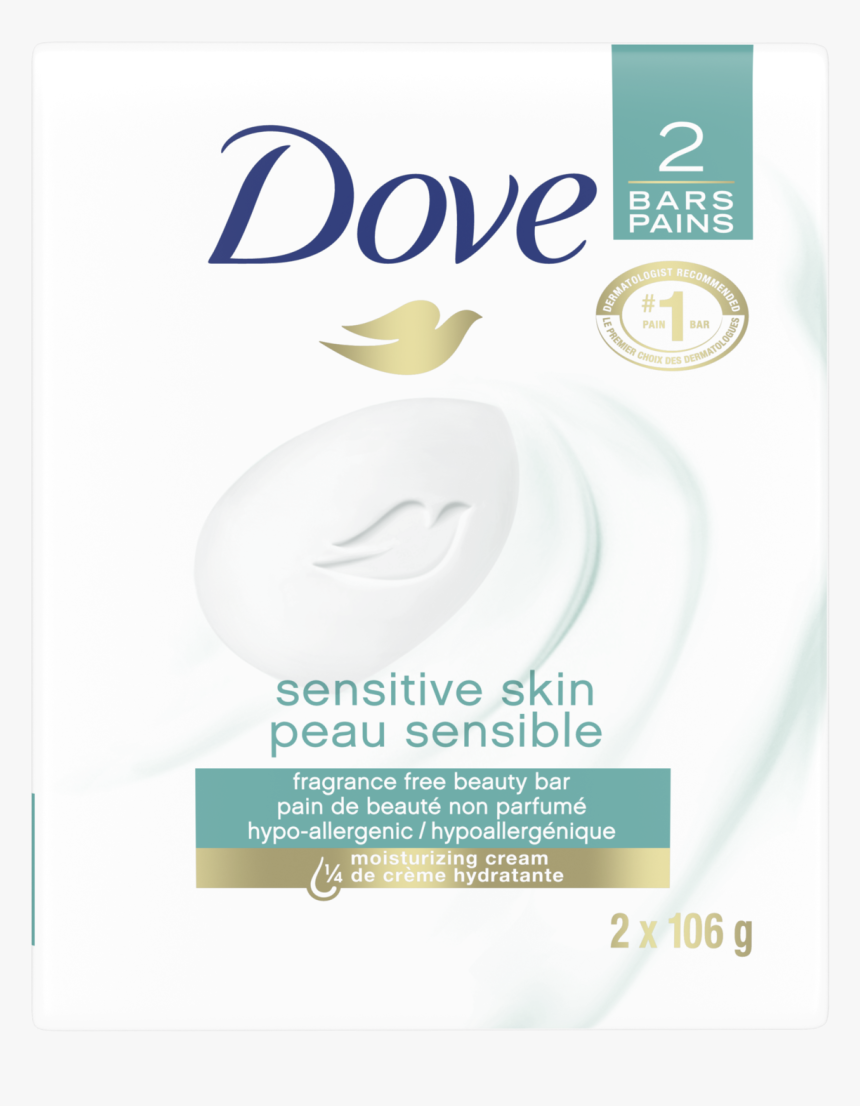 Sensitive Skin Beauty Bar 2x106g - Dove Sensitive Skin Bar, HD Png Download, Free Download