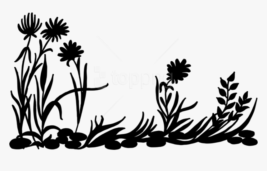 Free Png Nature Background Silhouette Png - Flower Silhouette Transparent Background, Png Download, Free Download