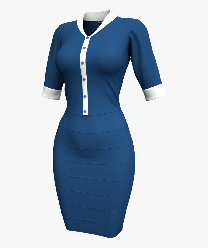 Marvelous Designer Clothes Template Garment File Of - Cocktail Dress, HD Png Download, Free Download