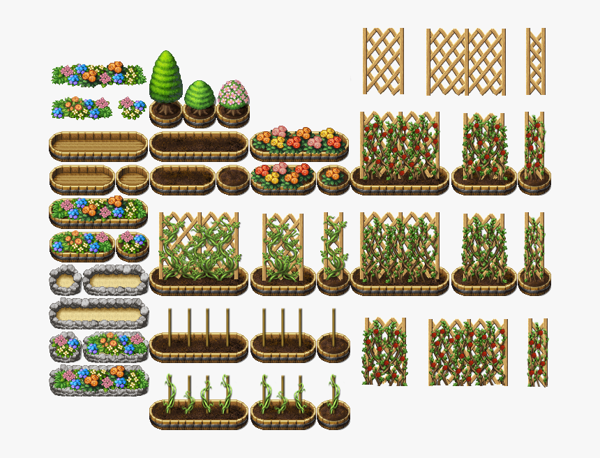 Flower Vine Png - Rpg Maker Mv Plant Tileset, Transparent Png, Free Download