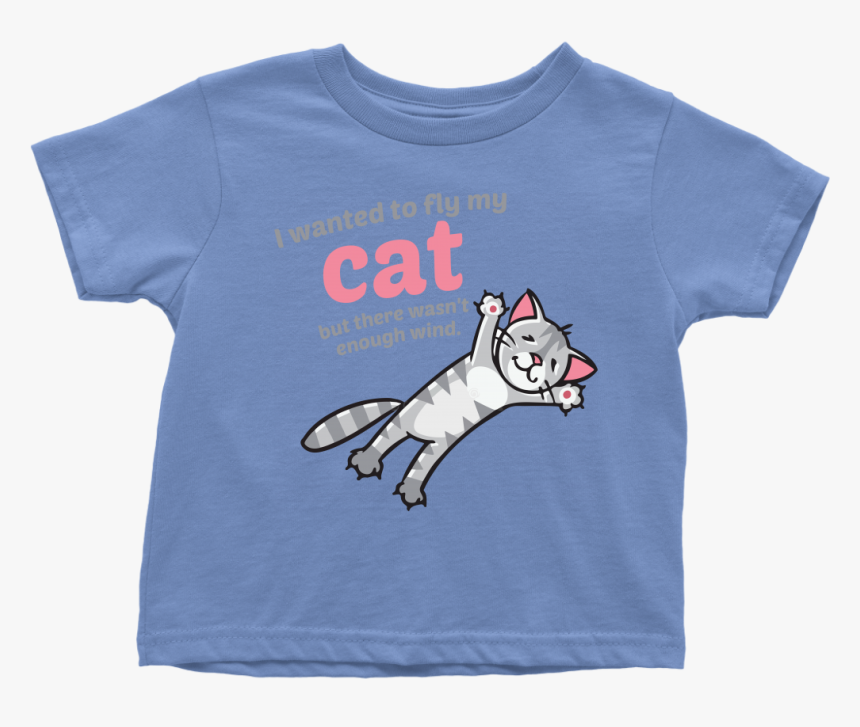 Flying Cat Toddler T-shirt - Cartoon, HD Png Download, Free Download