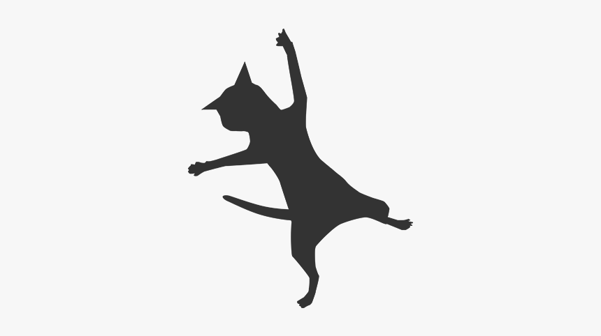 Flying Cat - Silhouette, HD Png Download, Free Download