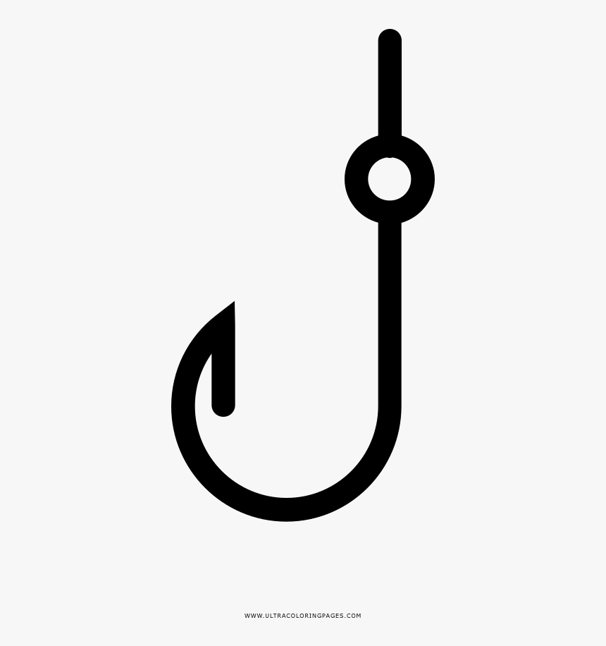 Imagination Coloring Pages Of Fish Hooks Fishing Hook, HD Png Download, Free Download