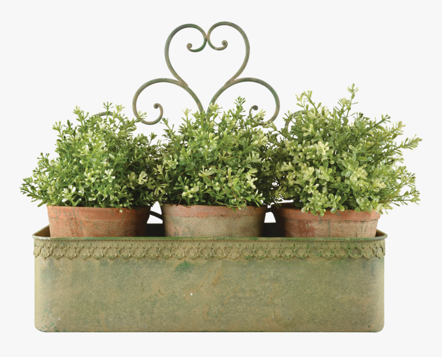 Aged Metal Green Wall Planter L - Fali Virágtartó Láda, HD Png Download, Free Download