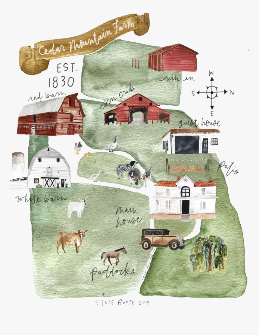 The Farm At Cedar Mountain Map Edited - Farm, HD Png Download, Free Download