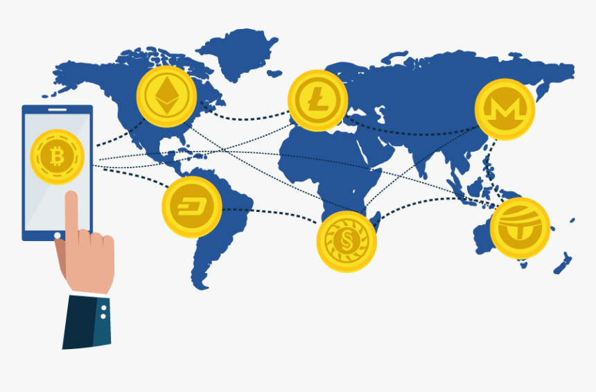 Mundo Criptomonedas 1 - World Map No Writing, HD Png Download, Free Download