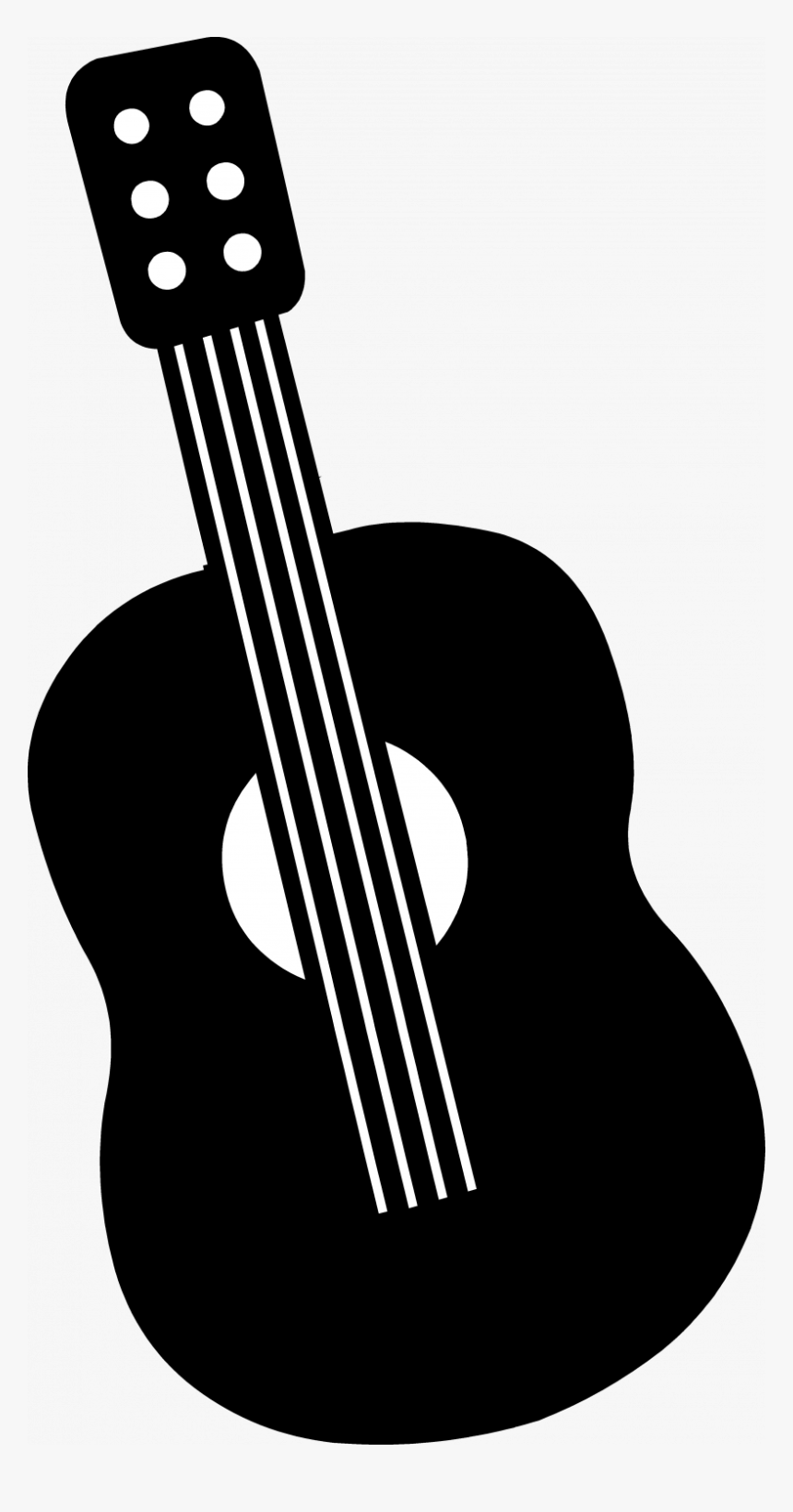 Guitar Clipart Silhouette - Small Guitar Clip Art, HD Png Download, Free Download