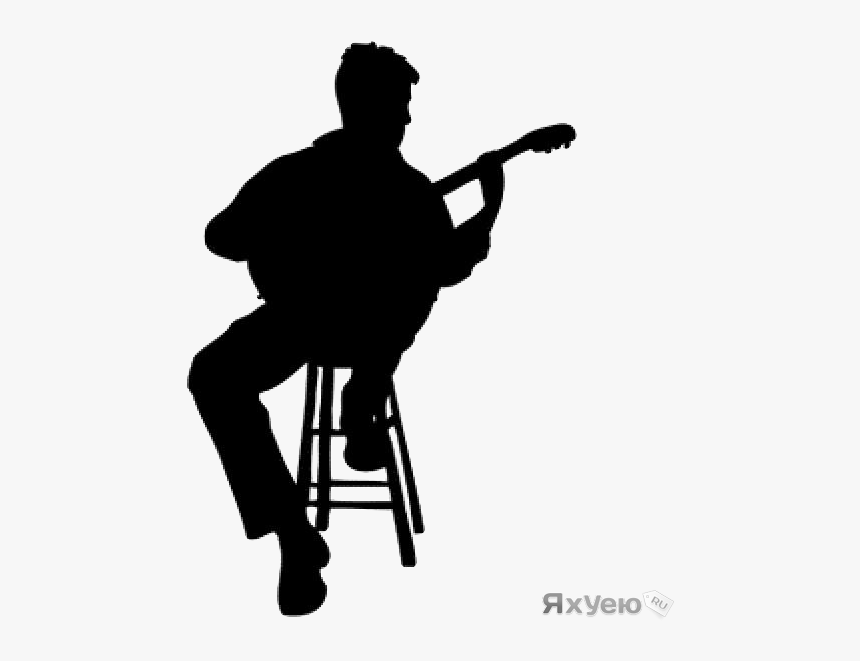 Steel Guitar Silhouette Guitarist - Man With A Guitar, HD Png Download, Free Download