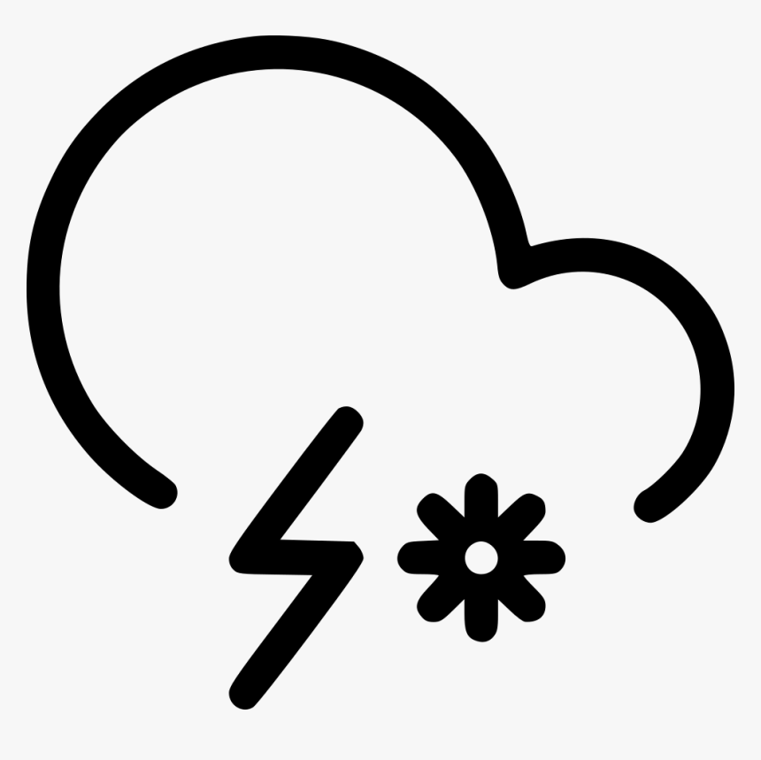 Snow Storm Cloud Lightning Comments - Lightning, HD Png Download, Free Download