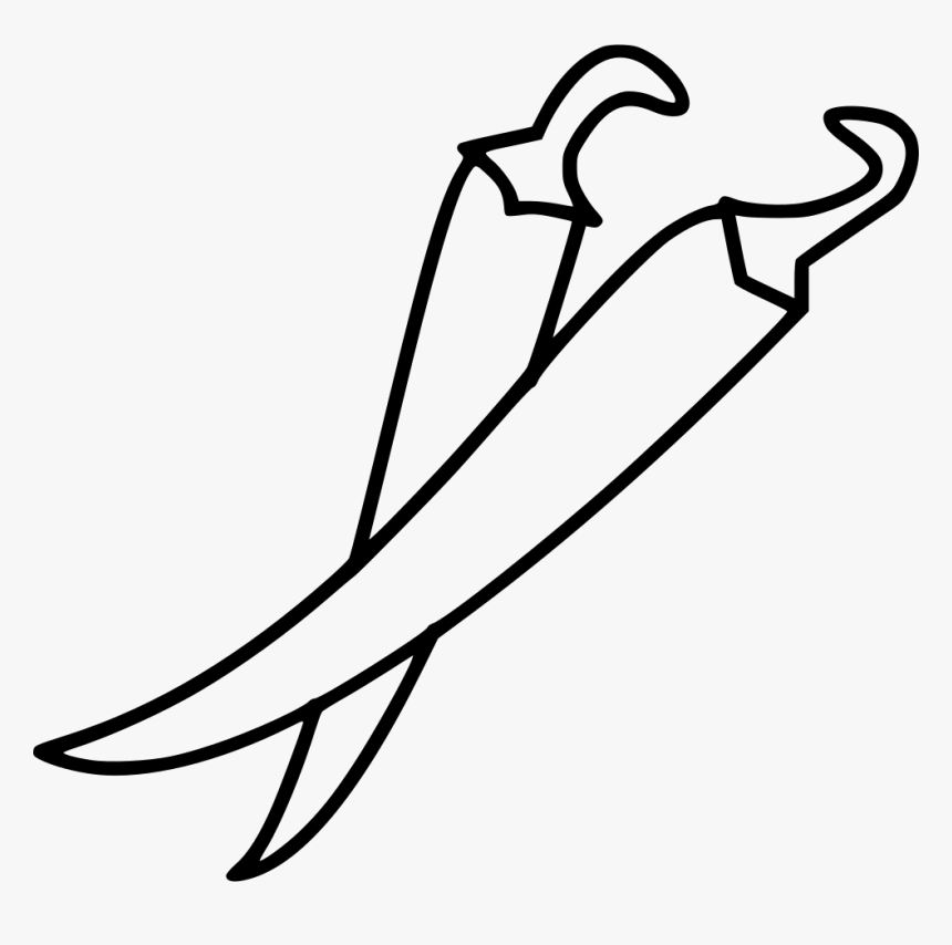 Chili Line Art, HD Png Download kindpng