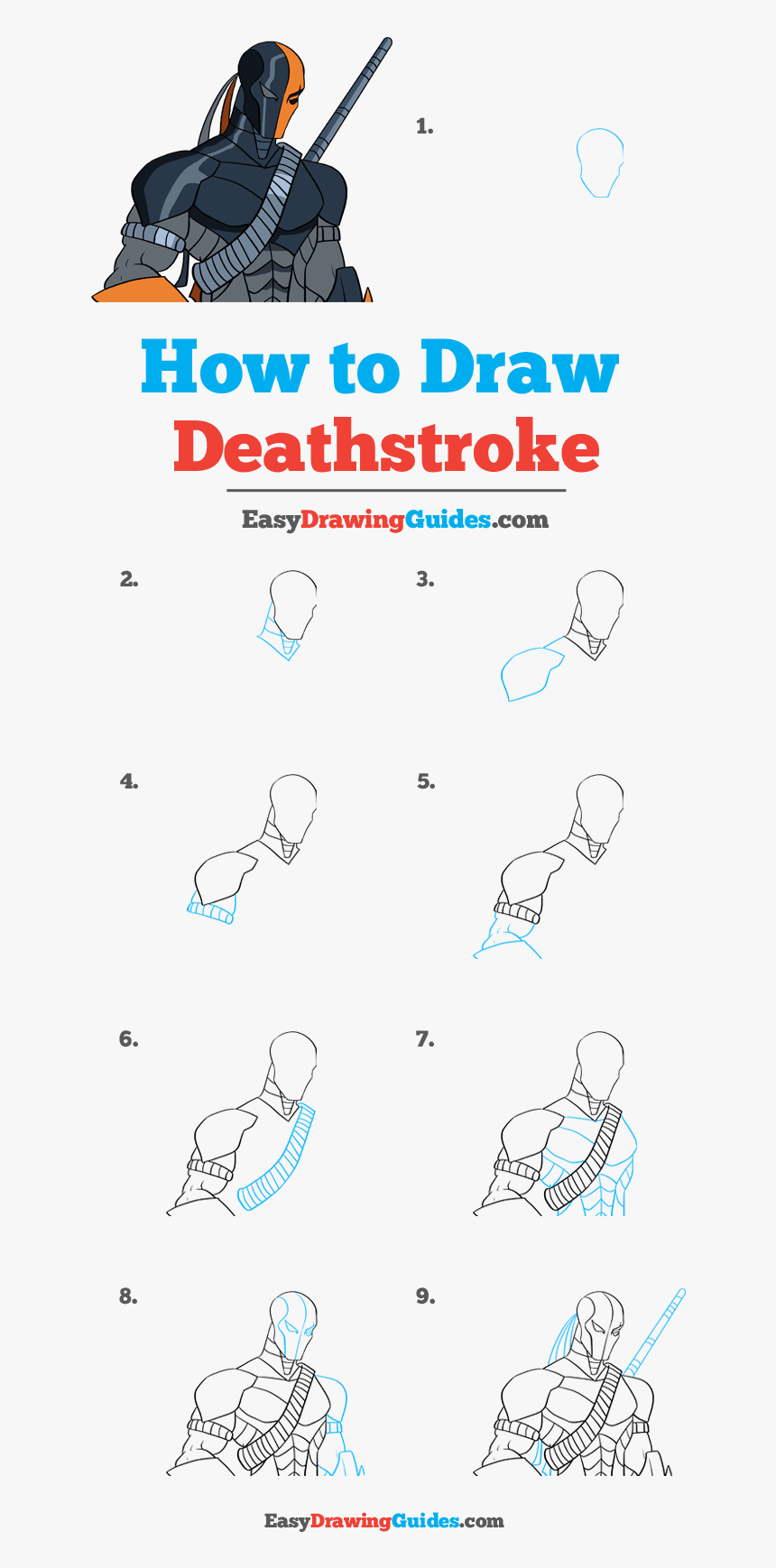 How To Draw Deathstroke - Draw Kylo Ren Step By Step, HD Png Download, Free Download