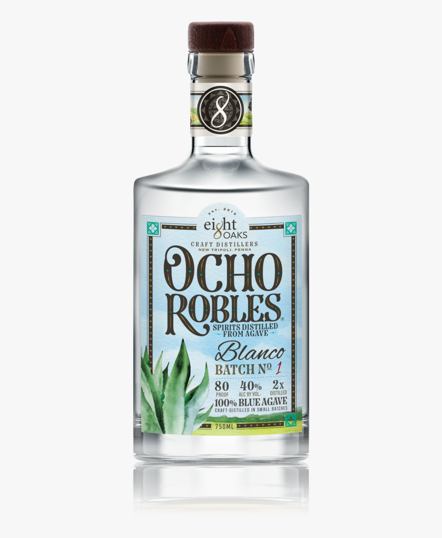 Ocho Robles Spirit Of Agave - Glass Bottle, HD Png Download, Free Download