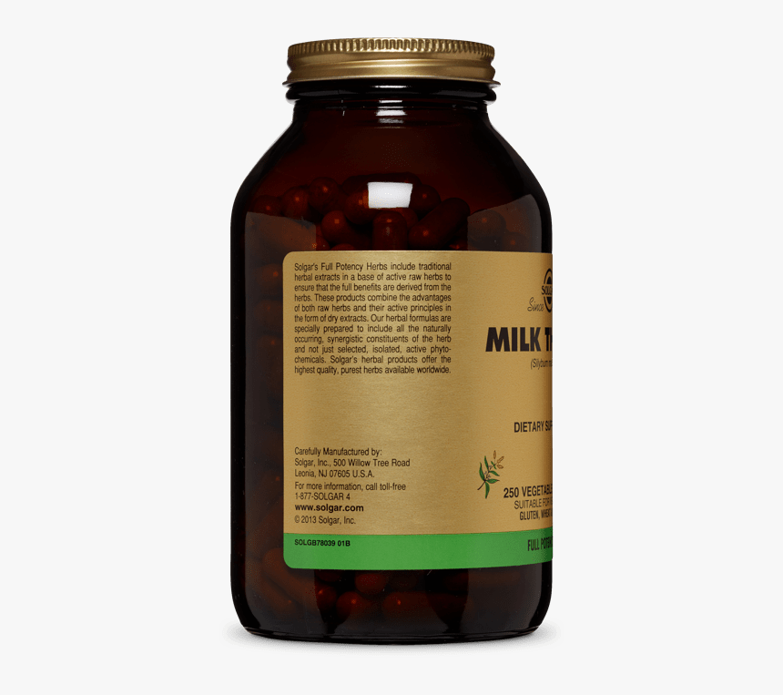 Fp Milk Thistle Vegetable Capsules - Solgar, HD Png Download, Free Download