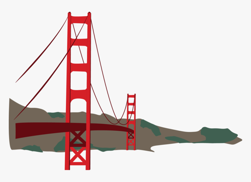 Golden Gate Bridge Clipart , Png Download - Golden Gate Bridge, Transparent Png, Free Download
