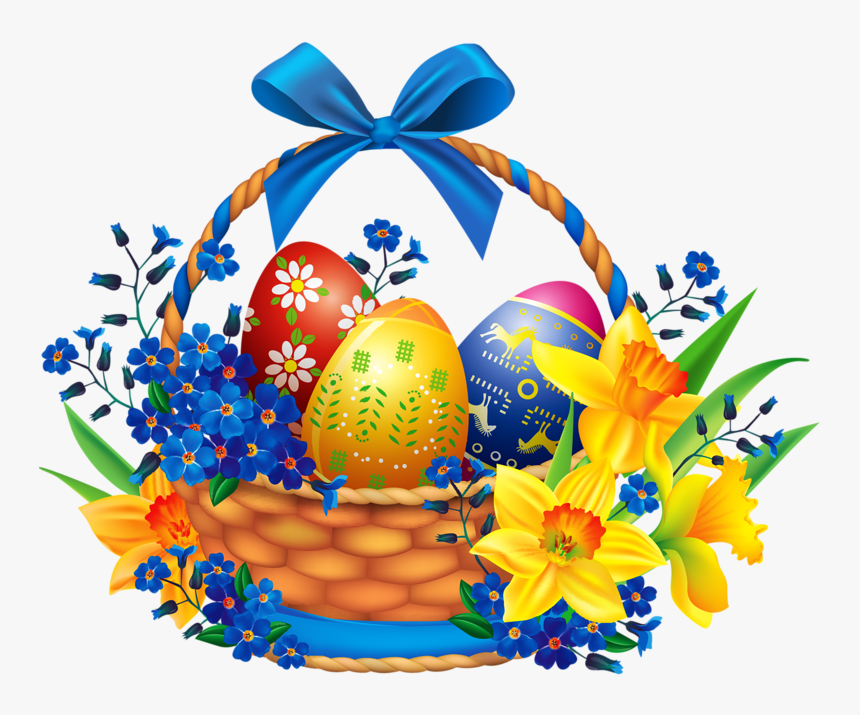 Png Clipart Flower Basket Png Transparent Png , Png - Easter Flower Border Clipart, Png Download, Free Download