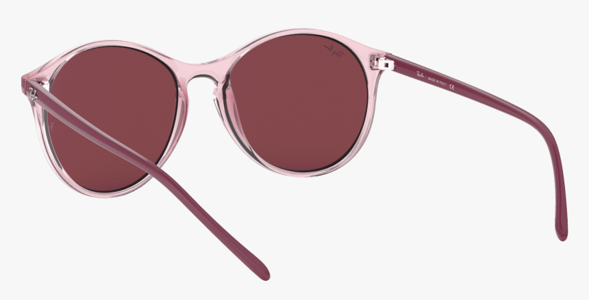 Keyhole Bridge Round Sunglasses In Transparent Pink - Sunglasses, HD Png Download, Free Download