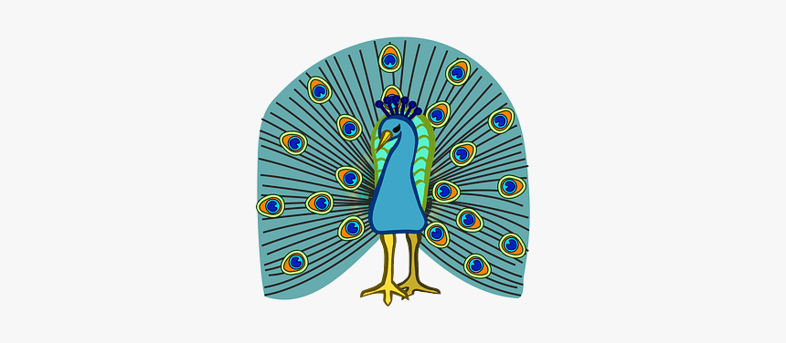 Heraldic Peacock Clipart - Peafowl, HD Png Download, Free Download