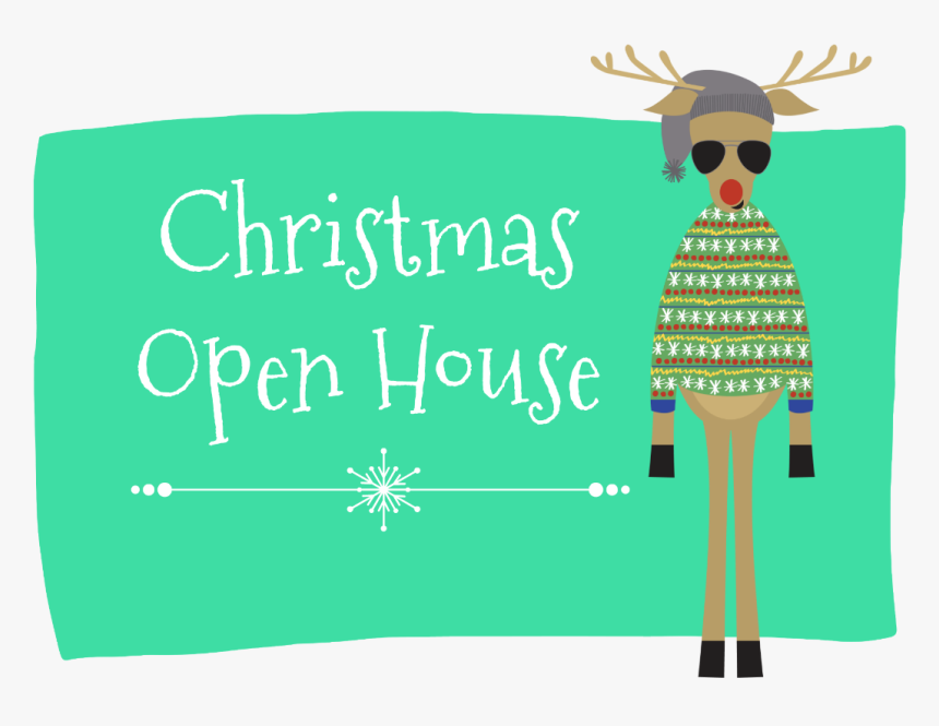 Christmas Open House Hipster Rudolph - Christmas Day, HD Png Download, Free Download