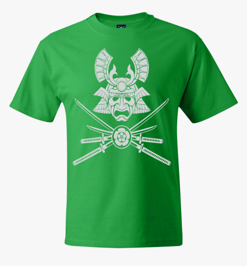 Samurai Helmet & Crossed Swords T-shirt - T Shirt, HD Png Download, Free Download