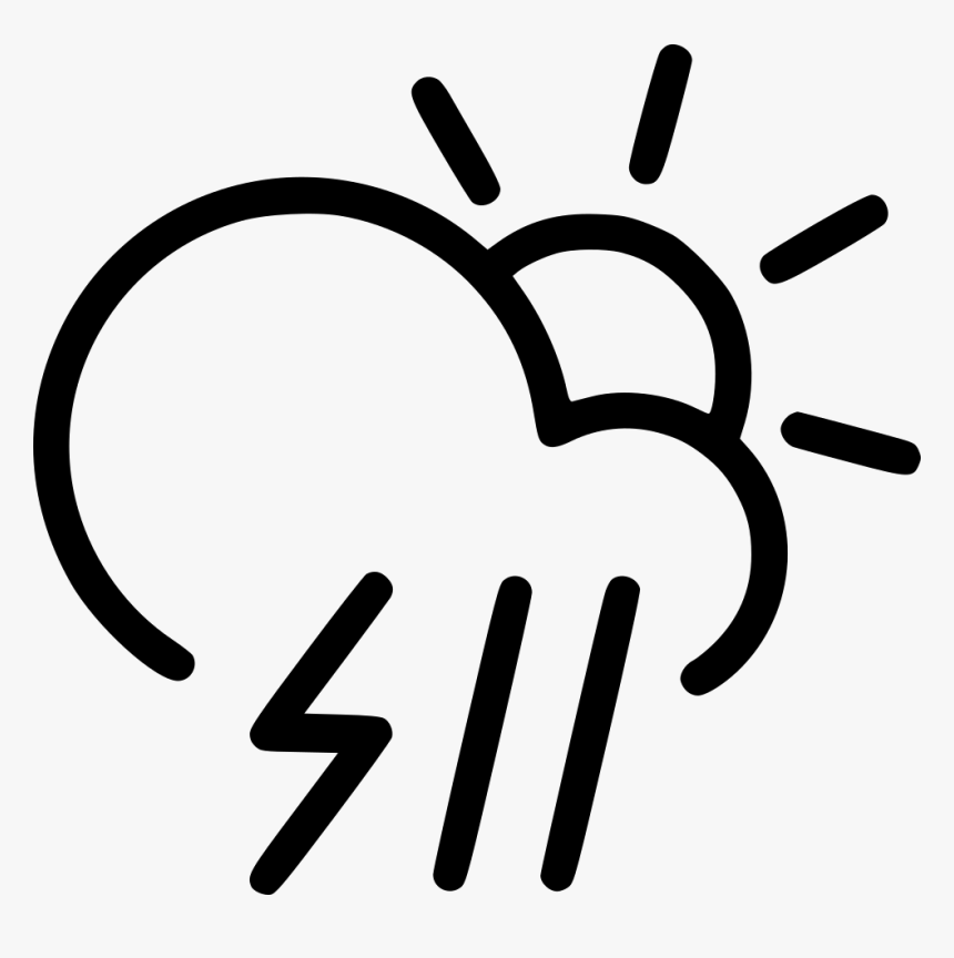 Day Rain Storm Cloud Lightning Rain Sun - Wind Clipart, HD Png Download, Free Download