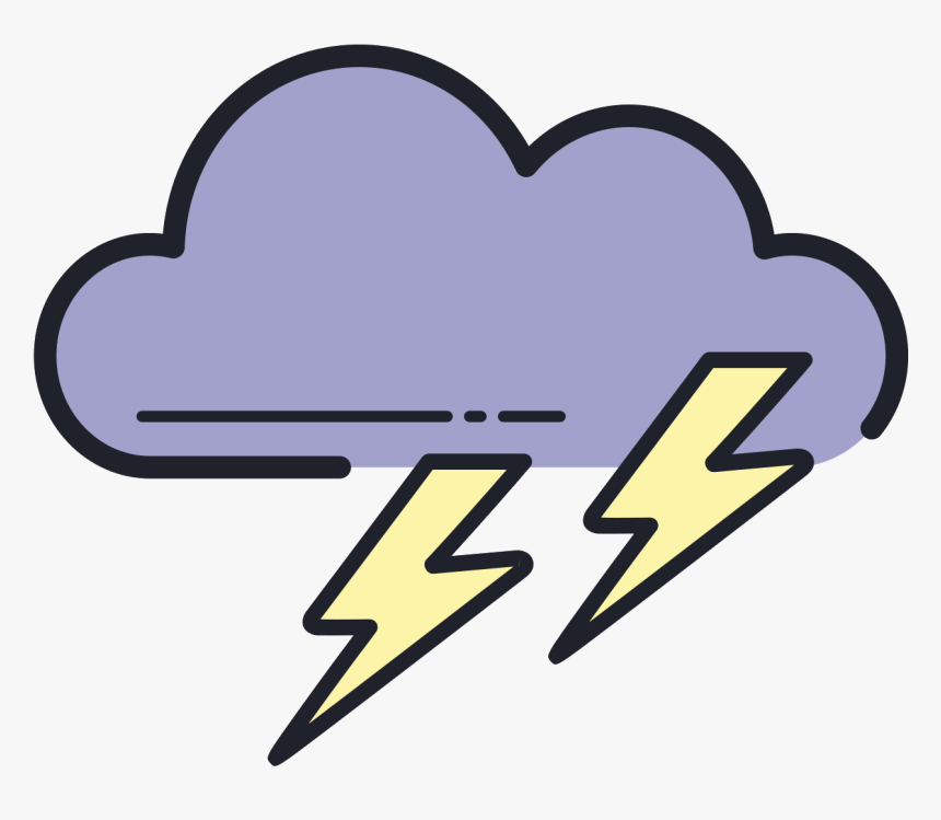 The Icon Is A Stylized Depiction Of A Storm Cloud - Portable Network Graphics, HD Png Download, Free Download