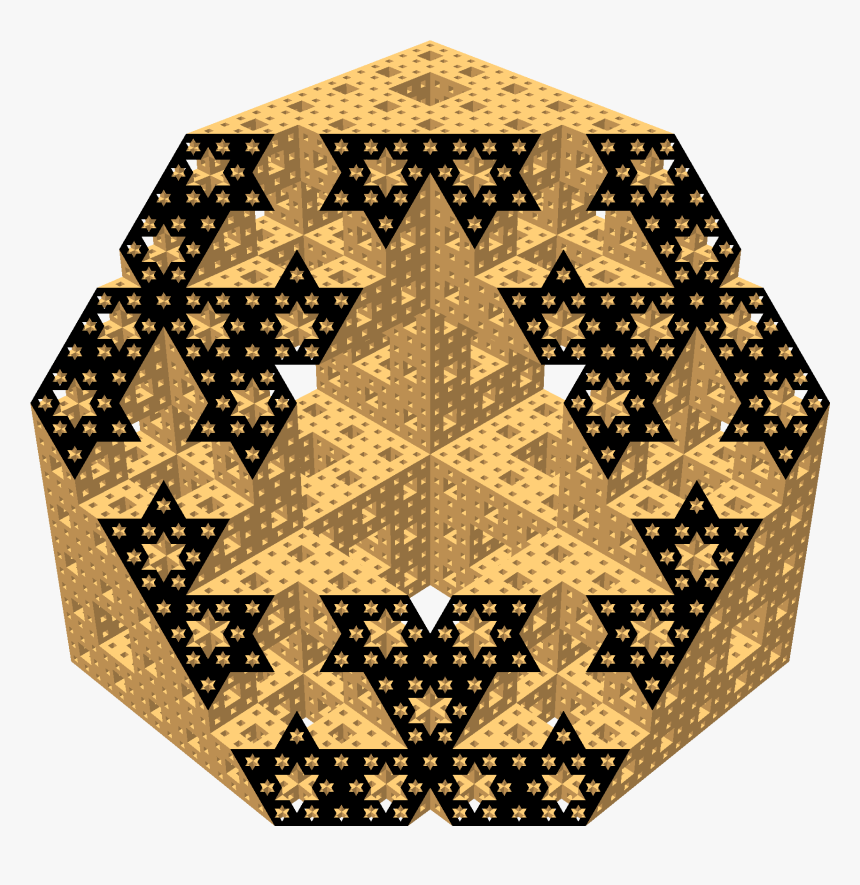 Menger Sponge Diagonal Section 25 - Triangle, HD Png Download, Free Download