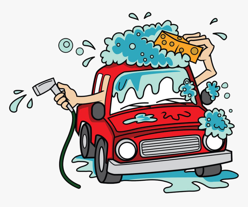 Car Wash Sponge Clipart Png Library Car Wash Cartoon - Cartoon Car Wash Png, Transparent Png, Free Download