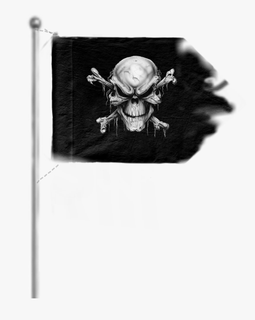 #pirate #flag #pirateflag #flags #pirates #skullandbones - Skull, HD Png Download, Free Download